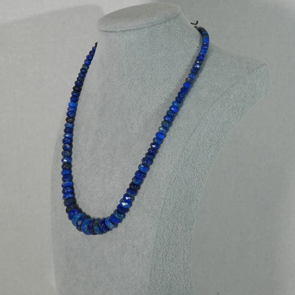 Jay King Graduated Lapis Faceted Beads 925 Necklace Mine Finds - Picture 2 of 9